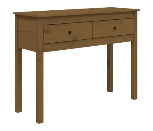 Konsoles Galdiņš, Medus Brūns, 100X35X75 Cm, Priedes Masīvkoks Vidaxl