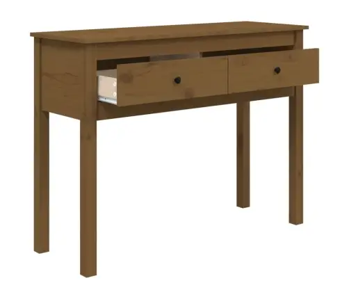 Konsoles Galdiņš, Medus Brūns, 100X35X75 Cm, Priedes Masīvkoks Vidaxl