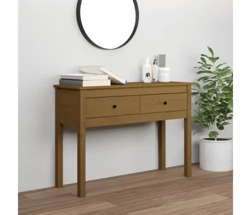 Konsoles Galdiņš, Medus Brūns, 100X35X75 Cm, Priedes Masīvkoks Vidaxl