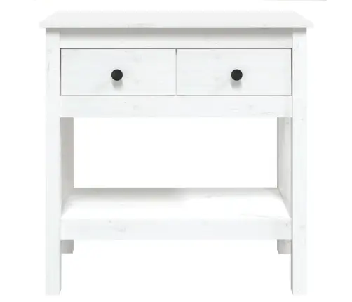 Konsoles Galdiņš, Balts, 75X35X75 Cm, Priedes Masīvkoks Vidaxl