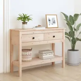Konsolinis Staliukas, 100X35X75cm Pušies Medienos Masyvas