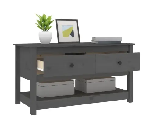 Kafijas Galdiņš, Pelēks, 102X49X55 Cm, Priedes Masīvkoks Vidaxl Kafijas Galdiņš, Pelēks, 102X49X55 Cm, Priedes Masīvkoks Vidaxl