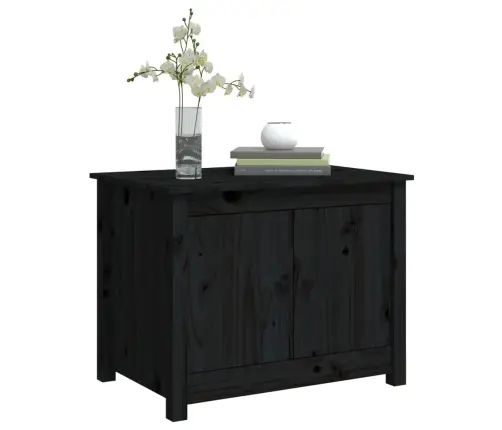 Kafijas Galdiņš, Melns, 71X49X55 Cm, Priedes Masīvkoks Vidaxl