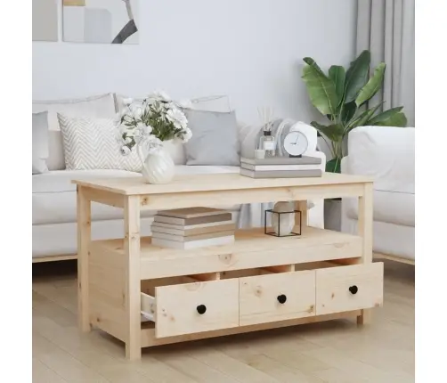 Kafijas Galdiņš, 102X49X55 Cm, Priedes Masīvkoks Vidaxl