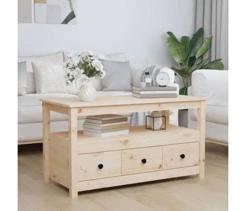 Kafijas Galdiņš, 102X49X55 Cm, Priedes Masīvkoks Vidaxl