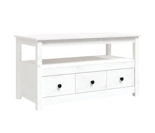 Kavos Staliukas, Baltas, 102X49X55cm Pušies Medienos Masyvas Kavos Staliukas, Baltas, 102X49X55cm Pušies Medienos Masyvas