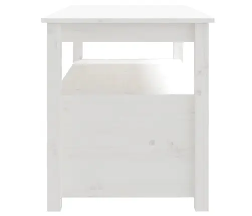 Kavos Staliukas, Baltas, 102X49X55cm Pušies Medienos Masyvas Kavos Staliukas, Baltas, 102X49X55cm Pušies Medienos Masyvas