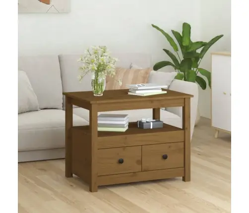 Kafijas Galdiņš, Medus Brūns, 71X49X55 Cm, Priedes Masīvkoks Vidaxl