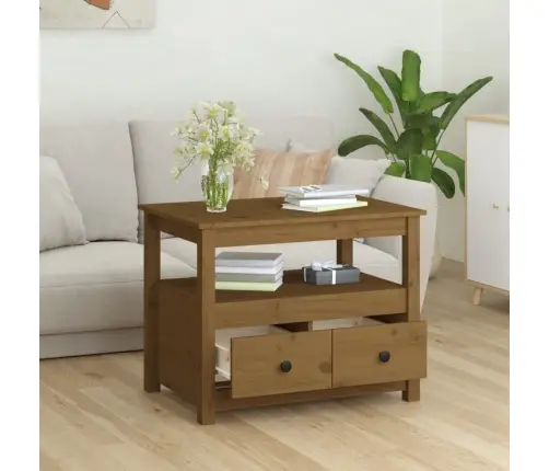 Kafijas Galdiņš, Medus Brūns, 71X49X55 Cm, Priedes Masīvkoks Vidaxl