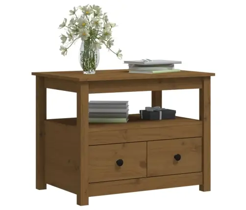 Kafijas Galdiņš, Medus Brūns, 71X49X55 Cm, Priedes Masīvkoks Vidaxl