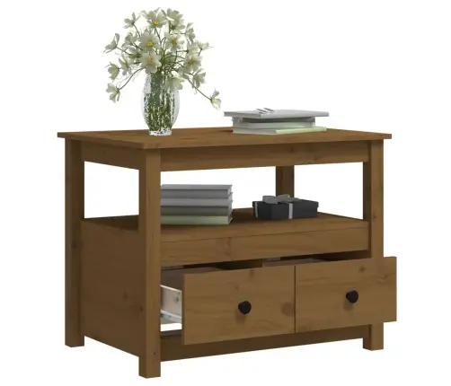 Kafijas Galdiņš, Medus Brūns, 71X49X55 Cm, Priedes Masīvkoks Vidaxl