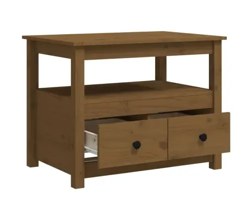 Kafijas Galdiņš, Medus Brūns, 71X49X55 Cm, Priedes Masīvkoks Vidaxl