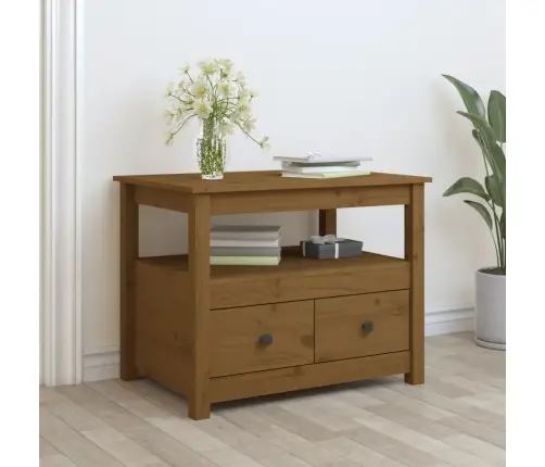 Kafijas Galdiņš, Medus Brūns, 71X49X55 Cm, Priedes Masīvkoks Vidaxl