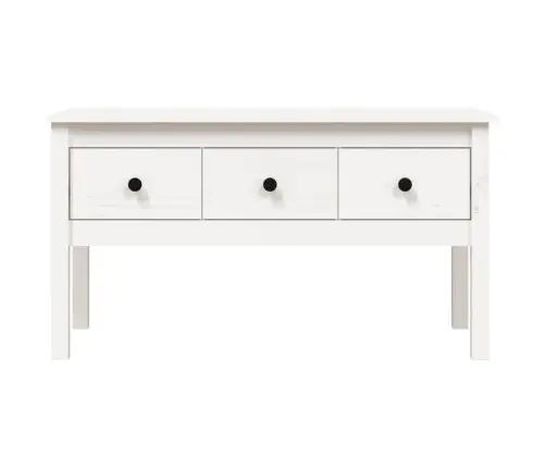 Kafijas Galdiņš, Balts, 102X49X55 Cm, Priedes Masīvkoks Vidaxl