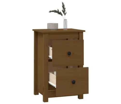 Naktinė Spintelė, Medaus Ruda, 40X35X61,5cm Pušies Masyvas