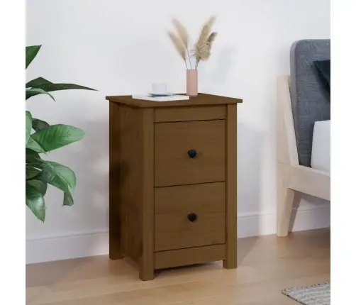 Naktinė Spintelė, Medaus Ruda, 40X35X61,5cm Pušies Masyvas