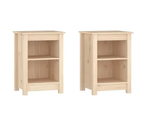 Naktinės Spintelės, 2Vnt., 40X35X55cm Pušies Medienos Masyvas Naktinės Spintelės, 2Vnt., 40X35X55cm Pušies Medienos Masyvas