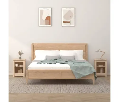 Naktinės Spintelės, 2Vnt., 40X35X55cm Pušies Medienos Masyvas Naktinės Spintelės, 2Vnt., 40X35X55cm Pušies Medienos Masyvas