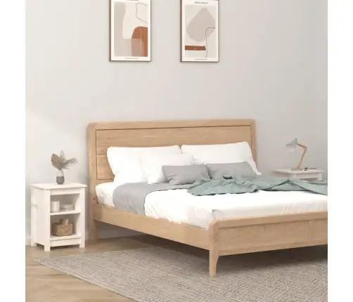 Öökapid 2 Tk, Valge, 40X35X55 cm Männipuit