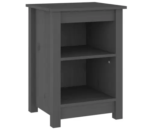 Naktsgaldiņi, 2 Gab., Pelēki, 40X35X55 Cm, Priedes Masīvkoks Vidaxl