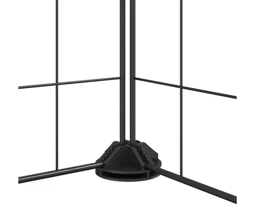 20 Paneļu Mājdzīvnieku Būris Ar Durvīm, Melns, 35X35Cm, Tērauds Vidaxl