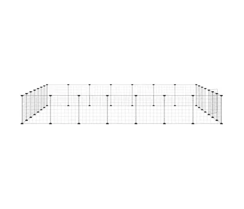 28 Paneļu Mājdzīvnieku Būris Ar Durvīm, Melns, 35X35Cm, Tērauds Vidaxl