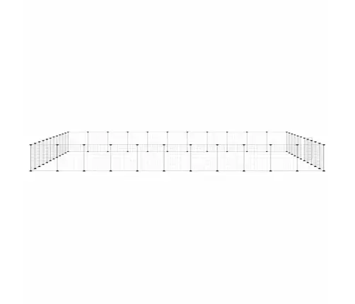 44 Paneļu Mājdzīvnieku Būris Ar Durvīm, Melns, 35X35Cm, Tērauds Vidaxl