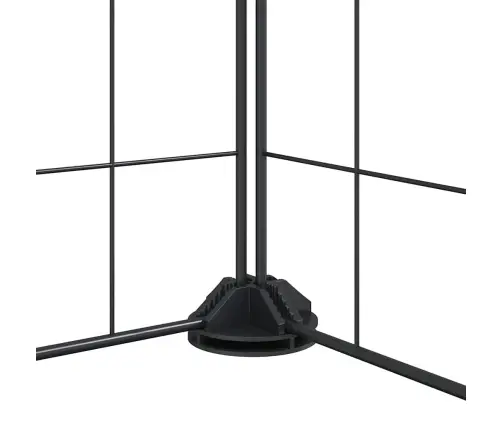 52 Paneļu Mājdzīvnieku Būris Ar Durvīm, Melns, 35X35Cm, Tērauds Vidaxl