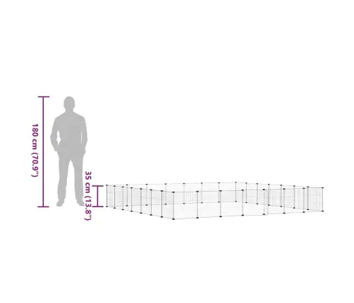 28 Paneļu Mājdzīvnieku Būris Ar Durvīm, Melns, 35X35Cm, Tērauds Vidaxl