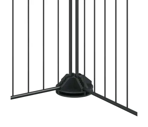 60 Paneļu Mājdzīvnieku Būris Ar Durvīm, Melns, 35X35Cm, Tērauds Vidaxl