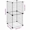 8 Paneļu Mājdzīvnieku Būris, Melns, 35X35 Cm, Tērauds Vidaxl
