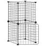 8 Paneļu Mājdzīvnieku Būris Ar Durvīm, Melns, 35X35 Cm, Tērauds Vidaxl