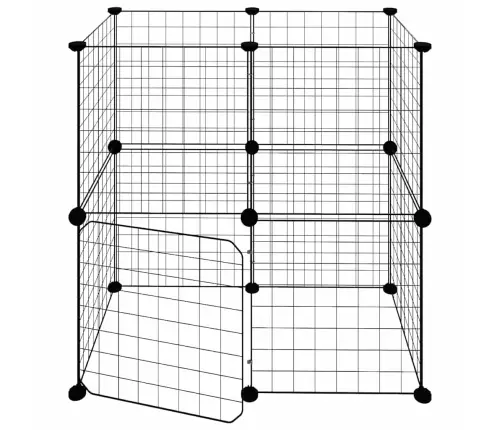 Augintinių Narvas, 12 Segmentų, Juodas, 35X35cm Plienas
