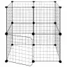 Augintinių Narvas, 12 Segmentų, Juodas, 35X35cm Plienas
