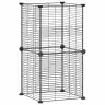 8 Paneļu Mājdzīvnieku Būris, Melns, 35X35 Cm, Tērauds Vidaxl