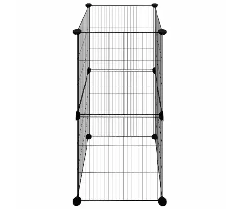 8 Paneļu Mājdzīvnieku Būris, Melns, 35X35 Cm, Tērauds Vidaxl