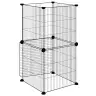 8 Paneļu Mājdzīvnieku Būris Ar Durvīm, Melns, 35X35 Cm, Tērauds Vidaxl