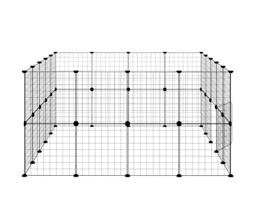 36 Paneeliga Lemmiklooma Aedik Uksega, Must, 35 X 35 cm Teras
