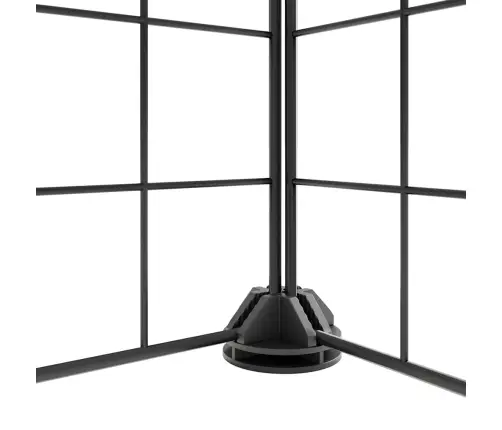 44 Paneļu Mājdzīvnieku Būris Ar Durvīm, Melns, 35X35Cm, Tērauds Vidaxl