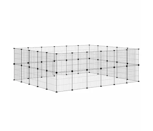 44 Paneeliga Lemmiklooma Aedik Uksega, Must, 35 X 35 cm Teras