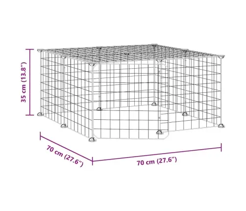12 Paneļu Mājdzīvnieku Būris, Melns, 35X35 Cm, Tērauds Vidaxl