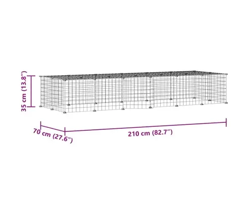 28 Paneļu Mājdzīvnieku Būris Ar Durvīm, Melns, 35X35Cm, Tērauds Vidaxl