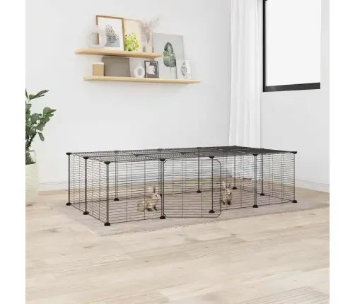 Augintinių Narvas, 20 Segmentų, Juodas, 35X35cm Plienas