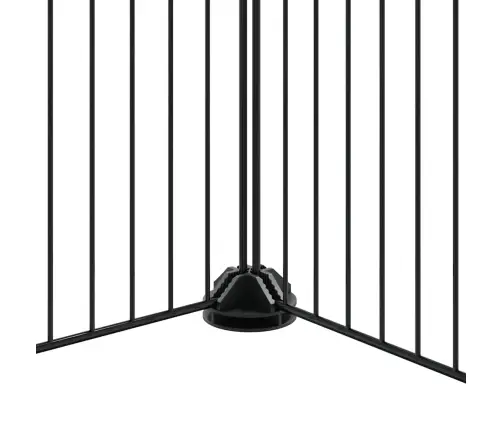 20 Paneļu Mājdzīvnieku Būris Ar Durvīm, Melns, 35X35Cm, Tērauds Vidaxl