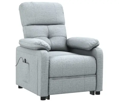 Atpūtas Krēsls, Paceļams, Gaiši Pelēks Audums Vidaxl