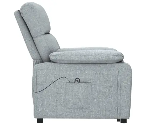 Atpūtas Krēsls, Paceļams, Gaiši Pelēks Audums Vidaxl
