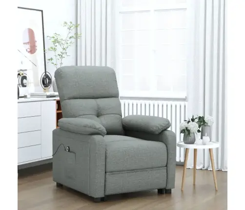 Atpūtas Krēsls, Paceļams, Tumši Pelēks Audums Vidaxl