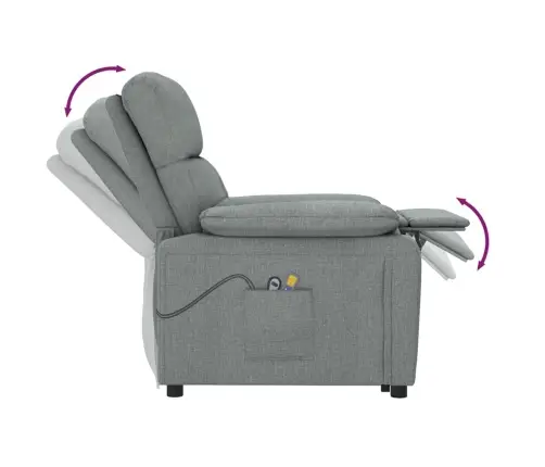 Püsti Tõusmist Toetav Massaažitool, Tumehall, Kangas