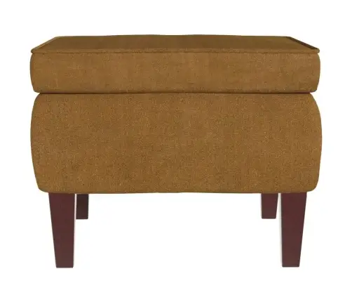 Šūpuļkrēsls Ar Kājsoliņu, Koka Kājas, Brūns Samts Vidaxl