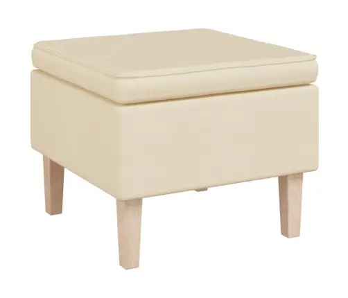 Šūpuļkrēsls Ar Soliņu, Krēmkrāsas Audums Vidaxl